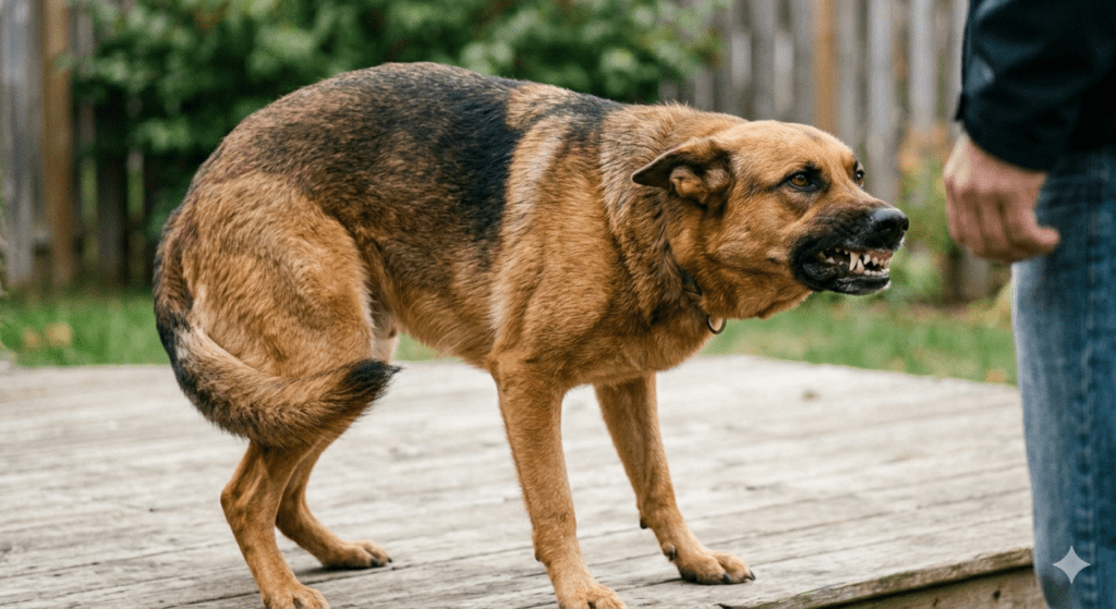 Why is my dog suddenly aggressive towards one person image