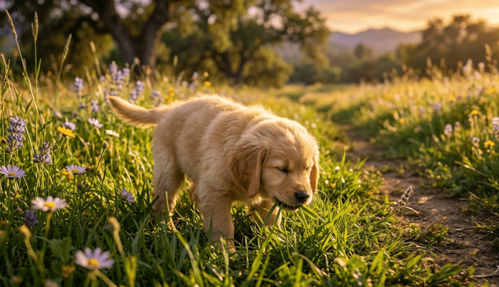 why is my dog eating grass