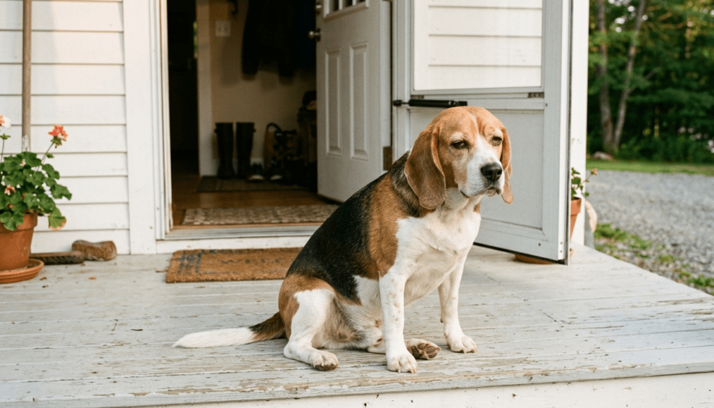 why is my dog acting weird after being outside